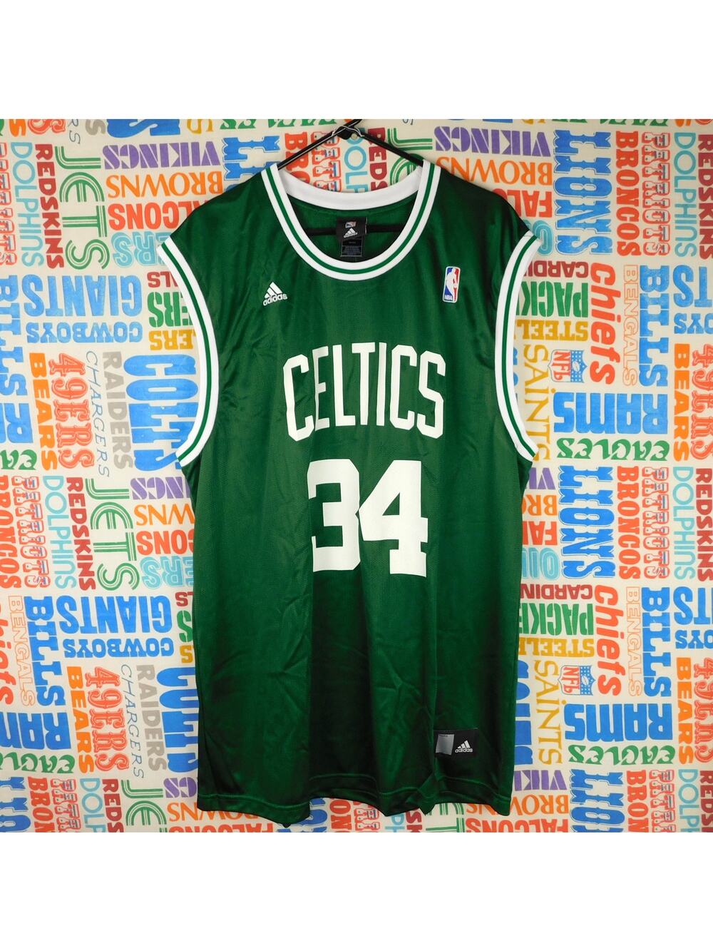 Adidas Boston Celtics Paul Pierce Jersey Size XL NWT Deadstock 2008 Green Mesh